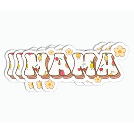 3Pcs Mama with Flower Sticker - Mothers Day Sticker - Mommy Sticker - Gift for Mother - Sticker for Laptop - Computer - Phone - Water Bottle