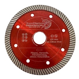 Diamond Cutting Disc for Stone Granite Marble, Ceramic, Bricks, Tiles, Natural Thin Dot Hole Diamond Cutting Disc, Ø 125 mm