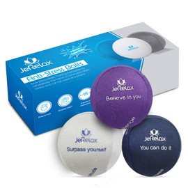 JeRelax - Set of 3 Anti Stress Balls, Hand Reeducation Balls, 3 Resistances and 3 Fragrances, Stress Relief, Improves Concentration. Strengthens wrists, fingers and hands, Forearm Strengthener