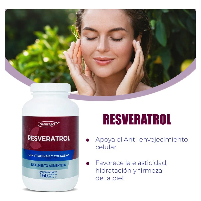 Suplemento en cápsula Naturagel Suplementos Alimenticios Resveratrol x 700mg