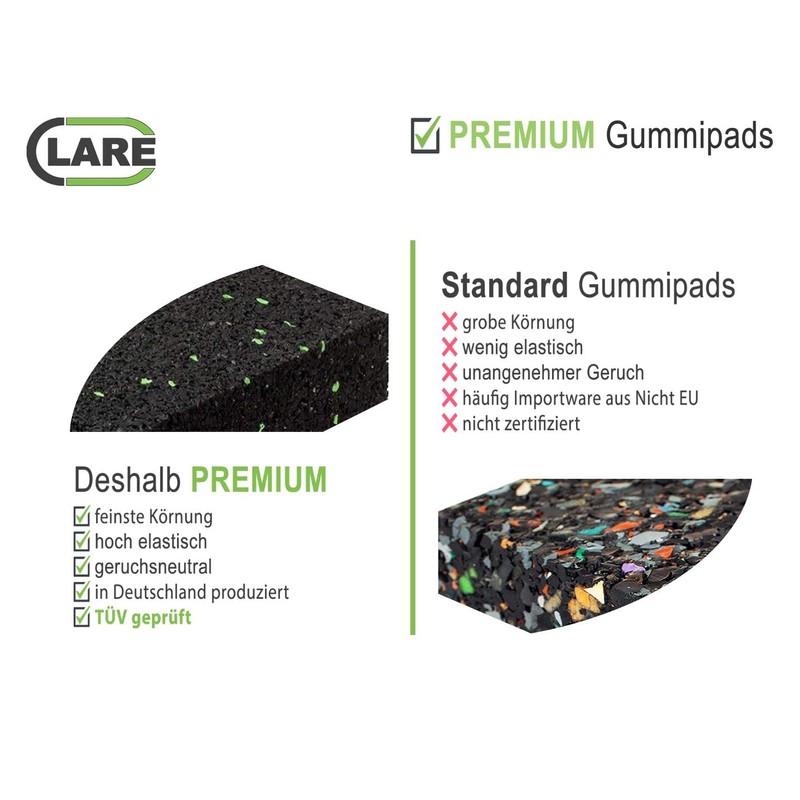 4 Premium Vibration Damper Non-Slip Pads 90 x 90 mm
