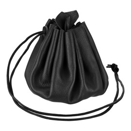 Nappa Leather Bag Choice of Colours and Sizes, black, Leather pouch