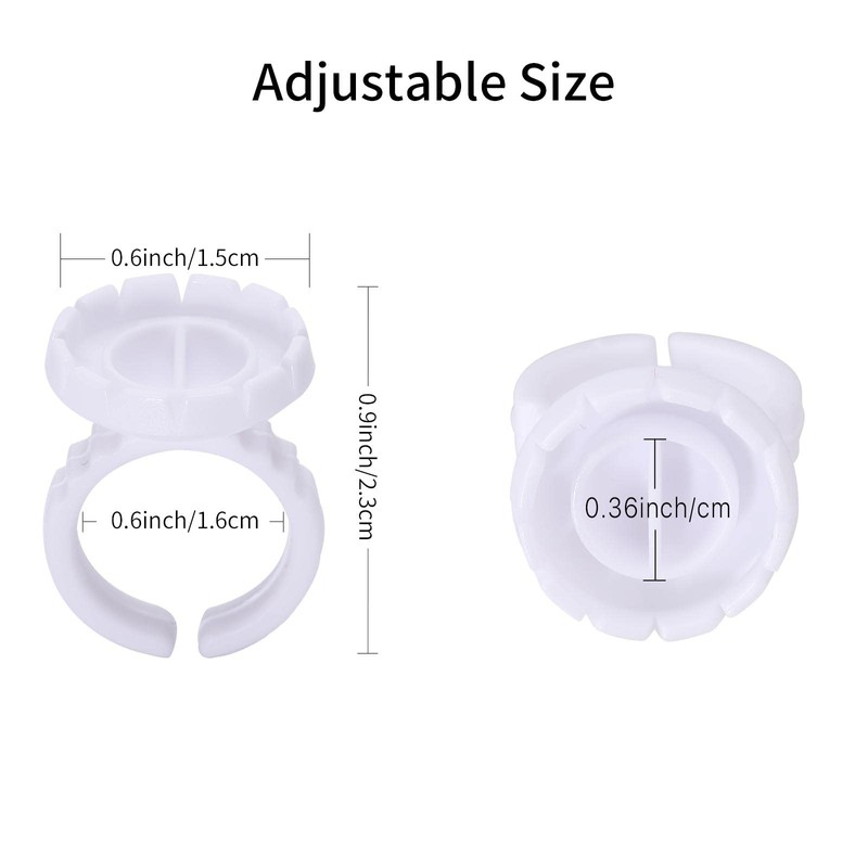 Miuffue Glue Rings 100 pcs Smart Glue Holder for Eyelash