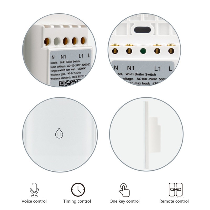 WiFi Boiler Water Heater Switch US Style Horizontal Version Remote