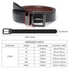 LEACOOLKEY Reversible Leather Belt Men's Belt Work Leisure Belt Two-in-One