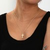 Layered Cross Bible Verse Necklace - Inspirational Jewelry Gift