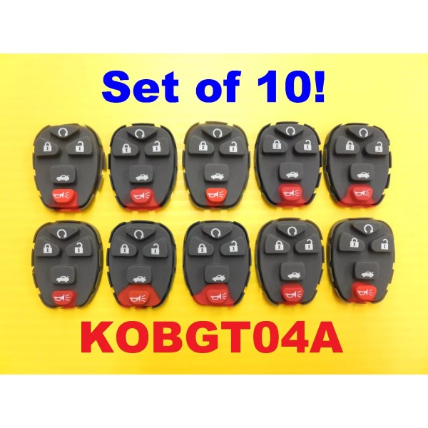 Aftermarket NEW Lot Set of 10 Remote Replacement Button Pads