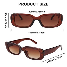 Pack of 12 Vintage Rectangular Sunglasses for Men and Women, Fashion Sunglasses, Party Sunglasses, Retro Glasses with UV Protection Sunglasses, Neon Glasses, Colourful Sunglasses for Outdoor Travel