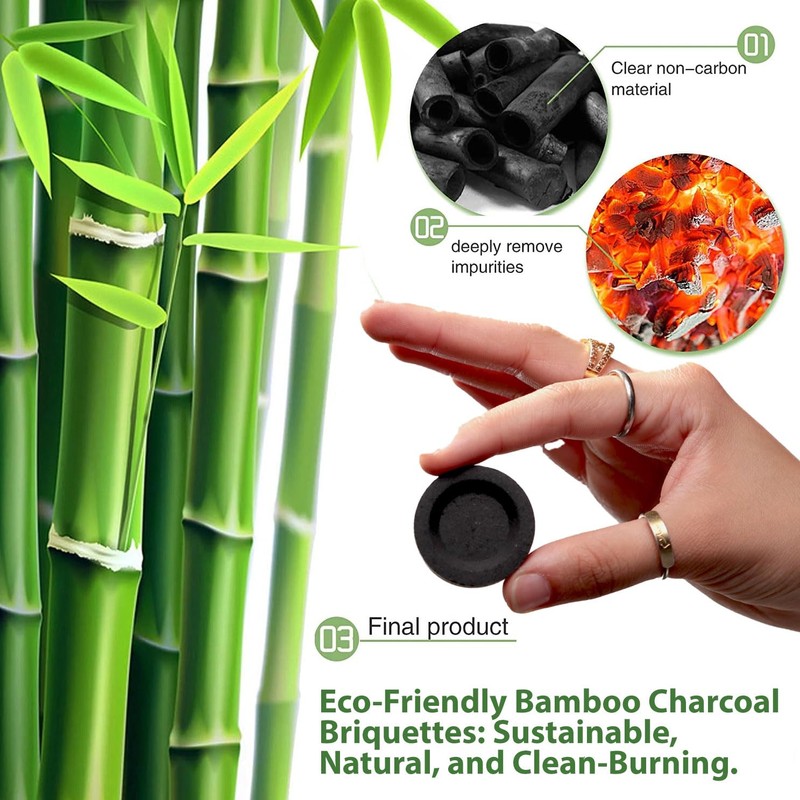 Charcoal Briquettes for Bakhoor (Quick Light Coal) - Bamboo Charcoal