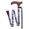 Hyacinth Home Floral Blue, Height 140 ~ 160 cm Basic Folding Cane