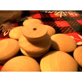 Unbranded 1 1/2" Unfinished Wood wooden Knobs Drawer Pulls Lot of 20