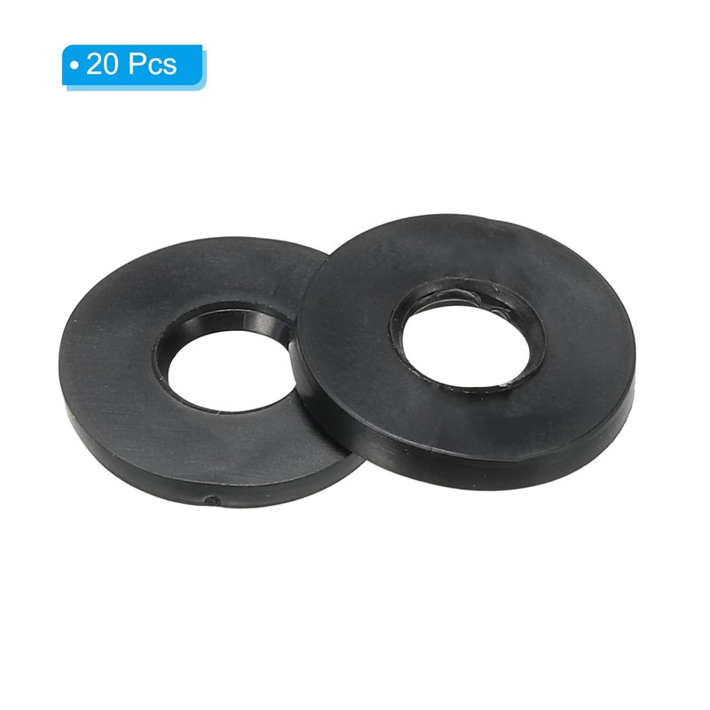PATIKIL M6 Rubber Flat Washers 20pcs 6mm Inner Diameter 13mm