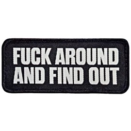 FAFO Mess Around and Find Out Morale Patch | 2PC HOOK BACKING   3.5"x1.5"  Woven