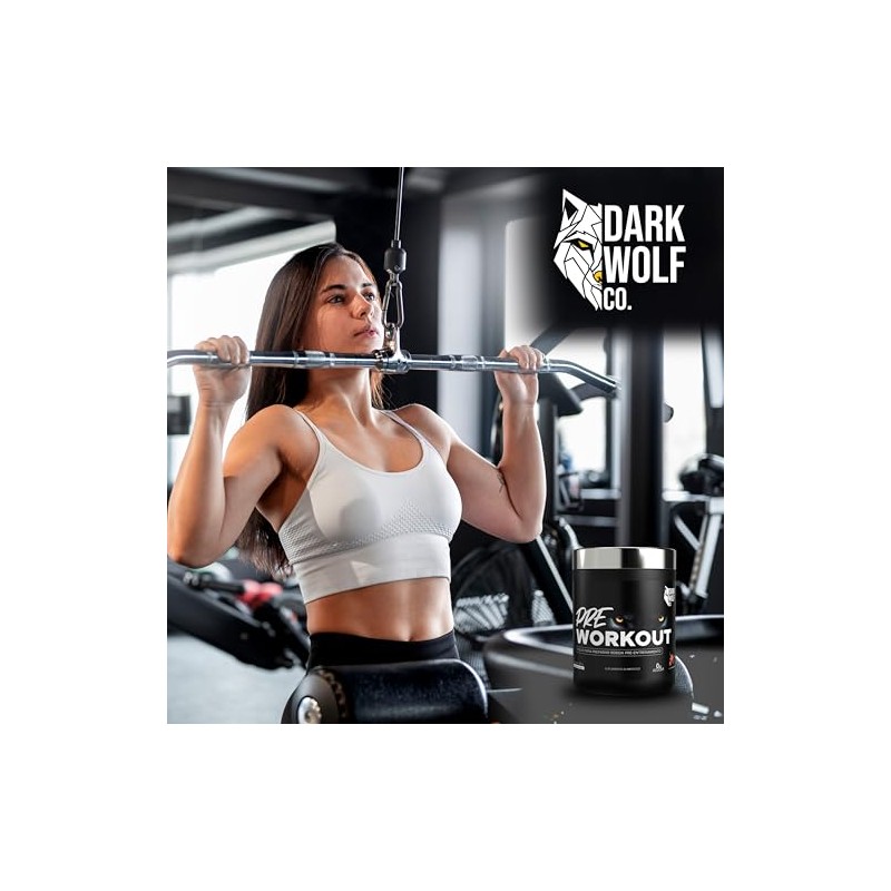 Polvo pre entreno Dark Wolf 300 g - 30 Porciones,