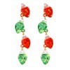 Acrylic Christmas Earrings for Women String Lights Drop Dangle Earrings