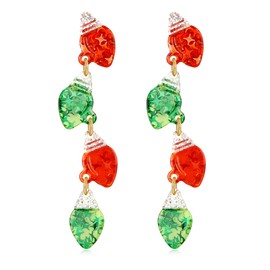 Acrylic Christmas Earrings for Women String Lights Drop Dangle Earrings Christmas