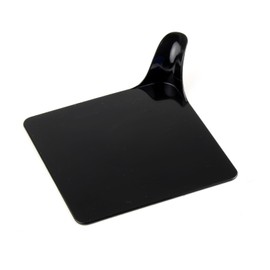Pavoni Single-Portion Square Black Plastic Tray 3-1/8 Inch x 3-1/8 Inch - 50 Pieces