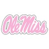 Craftique Mississippi Decal (PINK OLE MISS DECAL (3",4",6"), 6 in)