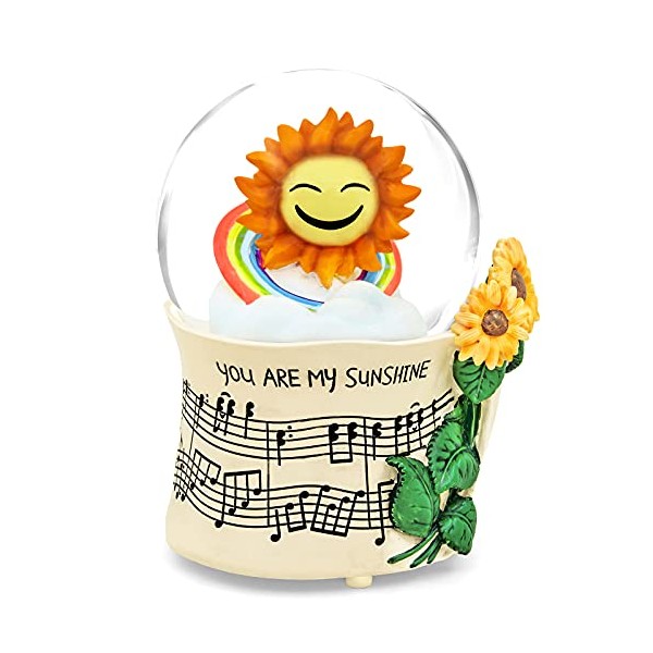 Sunflower Music Box Snow Globe, Sunflower Gift for Wife Girlfriend