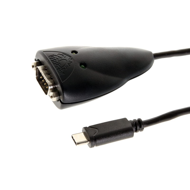USBGear USB C to Serial FTDI Adapter Black for Windows