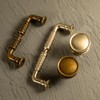 Goo-Ki Antique Brass Weave Cabinet Knobs for Kitchen Zinc Alloy