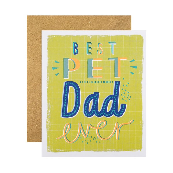 Hallmark Father's Day Card from Pet - Contemporary 'Best Pet Dad Ever' Design