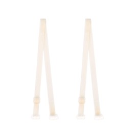 Allegra K 1Pair Non-Slip Clear Bra Straps Replacement Invisible Transparent Bra Shoulder Straps Width: 1.0cm/ 3/8" Skin Color