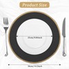 comfoyar Black Round Braided Placemats Set of 6, 14.2x14.2 Inch