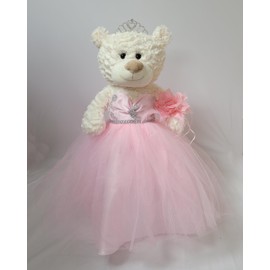 KINNEX COLLECTIONS SINCE 1997 20" Teddy Bear with Elegant Dress (Centerpiece) ~ B16631N-3 (Pink)