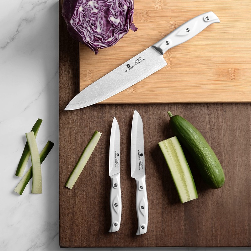 3PCS Chef Knife, Ultra Sharp Kitchen Knife, High Carbon Stainless
