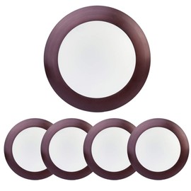 ECOELER 4Pack 6inch Dimmable LED Disk Light Flush Mount Ceiling Fixture for Home Improved, Aluminum Baffle Trim, Bronze Color, 15W, 5000K Day White