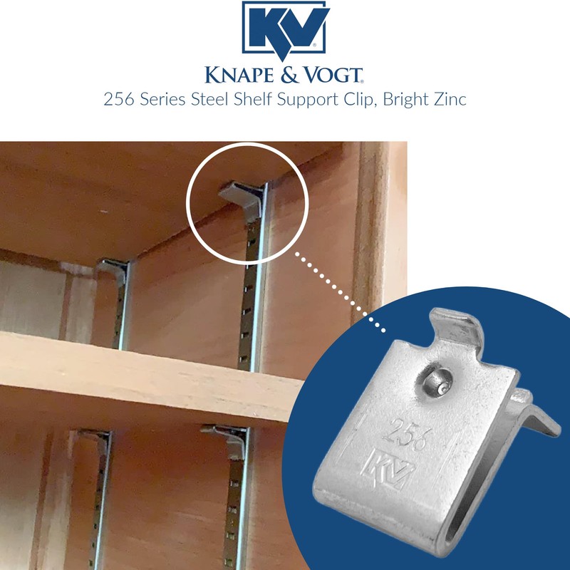 Knape & Vogt 256P-ZC Shelf Support - 24 piece