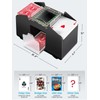 1-4 Deck Automatic Card Shuffler, Poker Shuffler Machine with Rubber
