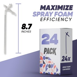 ixirpro Spray Foam Replacement Tubes - Pack of 24, Insulating Foam Spray Nozzles for Gap Filling, DIY Replacement Tubes for Precise Application (Pack of 24)