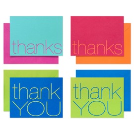 American Greetings Thank You Cards with Envelopes, Bold Multicolored (50-Count)