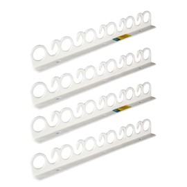 Piranha FD011 Original Vinyl Coated Steel Indoor Outdoor Compact Overhead and Wall Mount Fishing Rod Rack w/Hardware, Holds 11 Rods (2 Pack)