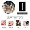 MISUD Press on Nails Long Square Fake Nails Glossy Glue