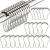 Shower Curtain Hooks Rings, Rustproof Stainless Steel Double Sliding Shower