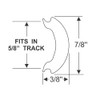 Steele Rubber Products 90-3584-240 White 7/8" Insert Trim - White