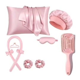 Rizadores de Cabello Sin Calor 10 Piezas, Gorro para Dormir