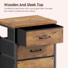 Maihail 3 Drawer Mobile File Cabinet with Wheels Fabric Vertical