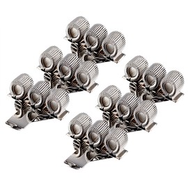 6 piece Three Hole Pen Holder Metal Pen Holder Pouch Adjustable Spring Ring Stainless Steel Holder for Pocket Pencil Markers Clips for Office Laptop Clipboard.