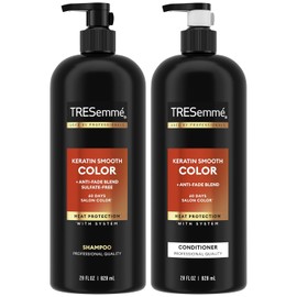 TRESemmé Shampoo y Acondicionador, Queratina Color Suave - Antidecoloración, Anti-Frizz Productos para Cabello Con Tratamiento de Color, 28 Oz Ea