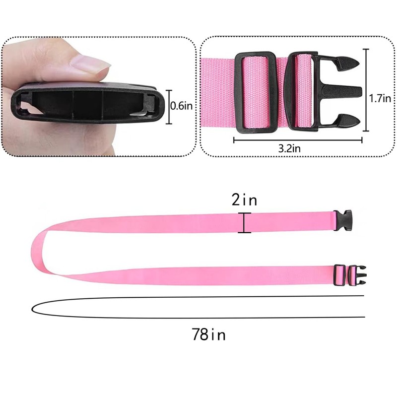 Luggage Straps - Suitcase Straps, Adjustable Luggage Belt, Thickened Packing