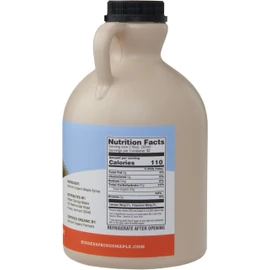 Hidden Springs Maple Organic Vermont Maple Syrup, Grade A Amber Rich, 32 Ounce, 1 Quart, Family Farms, BPA-free Jug