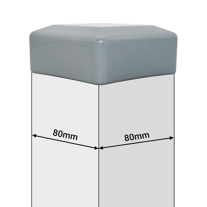 SKIR'CO (2 pieces) fence post caps, square, 80 x 80