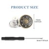 10Pcs Jeans Buttons with Threads Rivets and Screwdriver, 17mm Adjustable