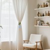 2 Pack Boho Handmade Flower Curtain Tiebacks Curtain Holdbacks -