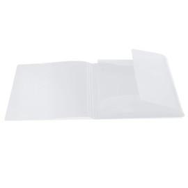 HERMA Elastic Folder Translucent in White, A4, Sturdy Plastic, with 3 Inner Flaps, 1 Span Folder