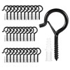 Oenothera 30 Pieces Q Hanger Hooks with Safety Buckle, Screw